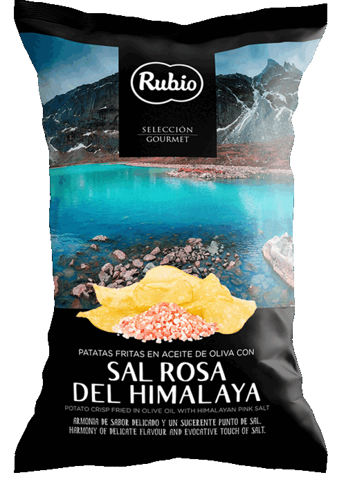 Patatas fritas en aceite de oliva con sal rosa del Himalaya