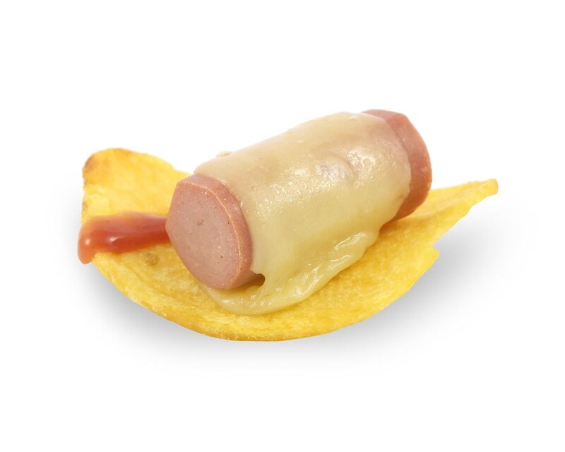 Patatas Rubio, salchicha y queso